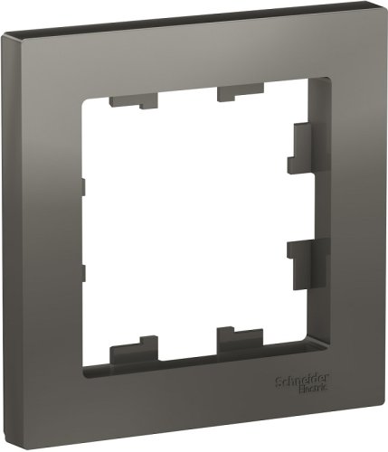 Рамка универсальная Systeme Electric AtlasDesign 1-м. сталь картинка